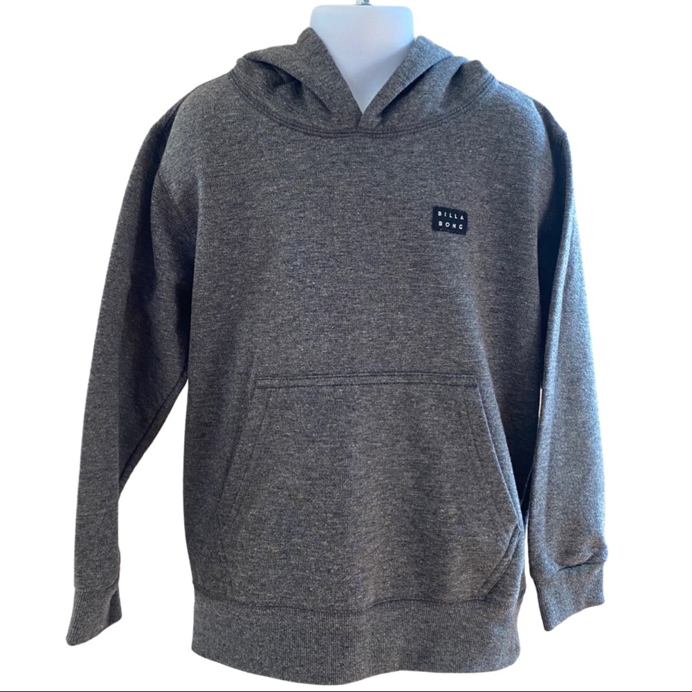 Billabong Boys Kids Pullover Kangaroo Pockets Hoodie - GRAY - Size 6